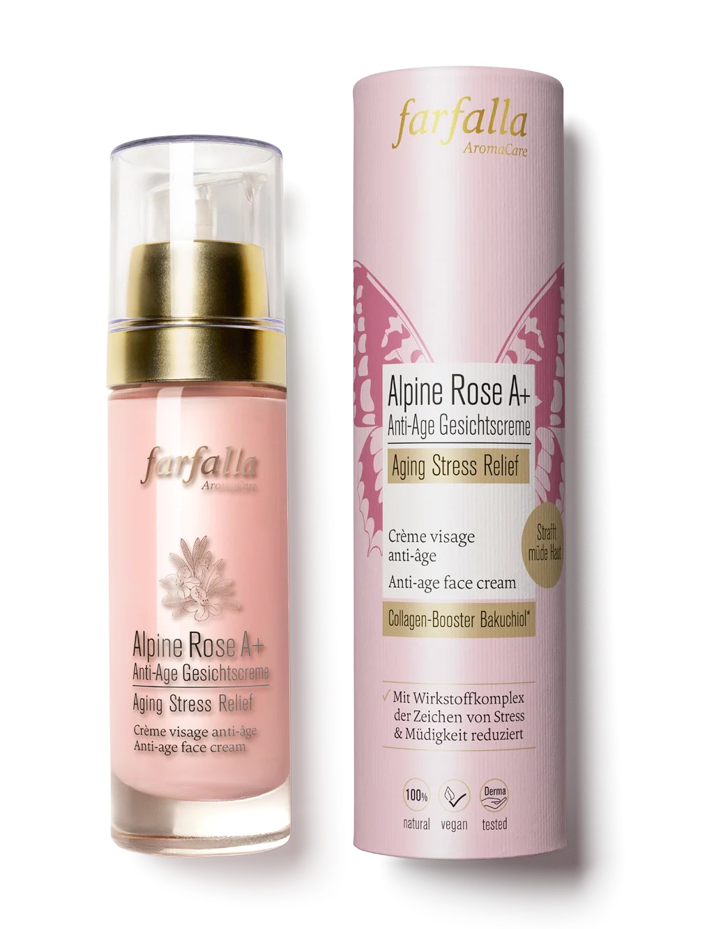 Farfalla Alpine Rose A+ Anti-Age Gesichtscreme Aging Stress Relief 30ml