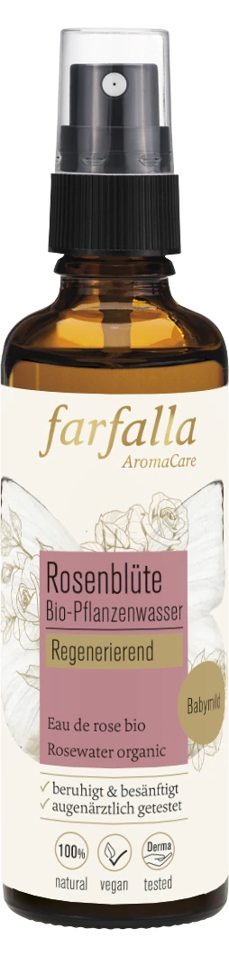 Farfalla Rosenblüte Bio-Pflanzenwasser regenerierend 75 ml Farfalla Rosenblüte Bio-Pflanzenwasser regenerierend 75 ml