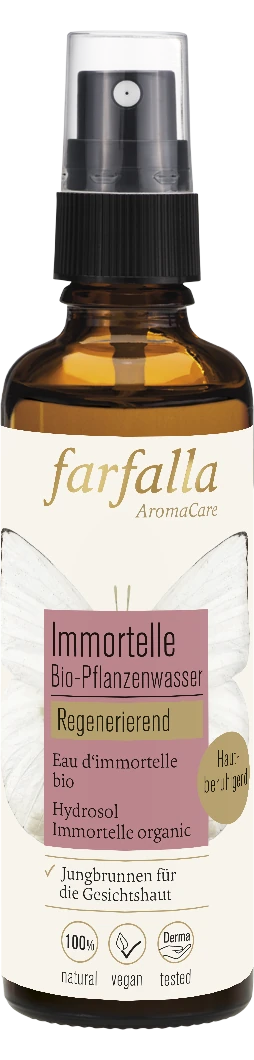 Farfalla Immortelle Bio-Pflanzenwasser 75ml regenerierend Farfalla Immortelle Bio-Pflanzenwasser 75ml regenerierend