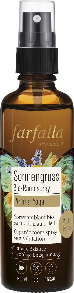 Farfalla Aroma-Yoga Benzoe Sonnengruss Bio-Raumspray 75ml