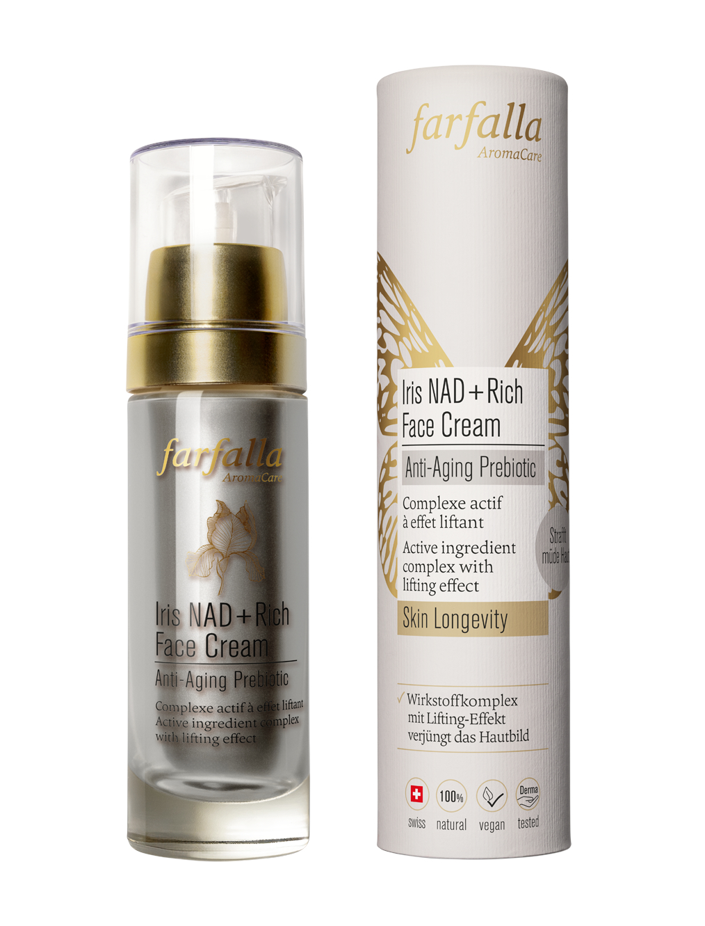 Farfalla Iris NAD+ Rich Face Cream Anti-Aging Prebiotic 30ml Farfalla Iris NAD+ Rich Face Cream Anti-Aging Prebiotic 30ml