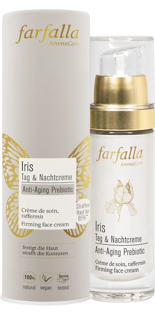Farfalla Iris Anti-Ageing Prebiotic Tag & Nachtcreme 30ml Farfalla Iris Anti-Ageing Prebiotic Tag & Nachtcreme 30ml