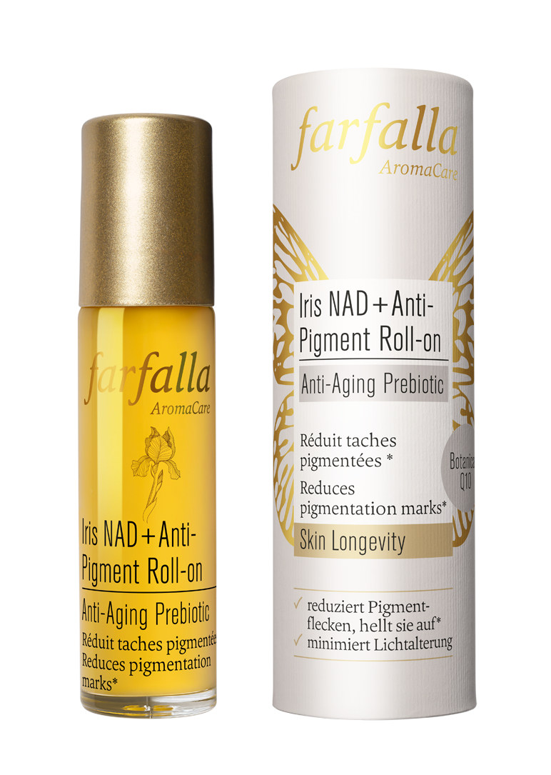 Farfalla Iris NAD+ Anti-Pigment Roll-on, Anti-Aging Prebiotic 10ml Farfalla Iris NAD+ Anti-Pigment Roll-on, Anti-Aging Prebiotic 10ml