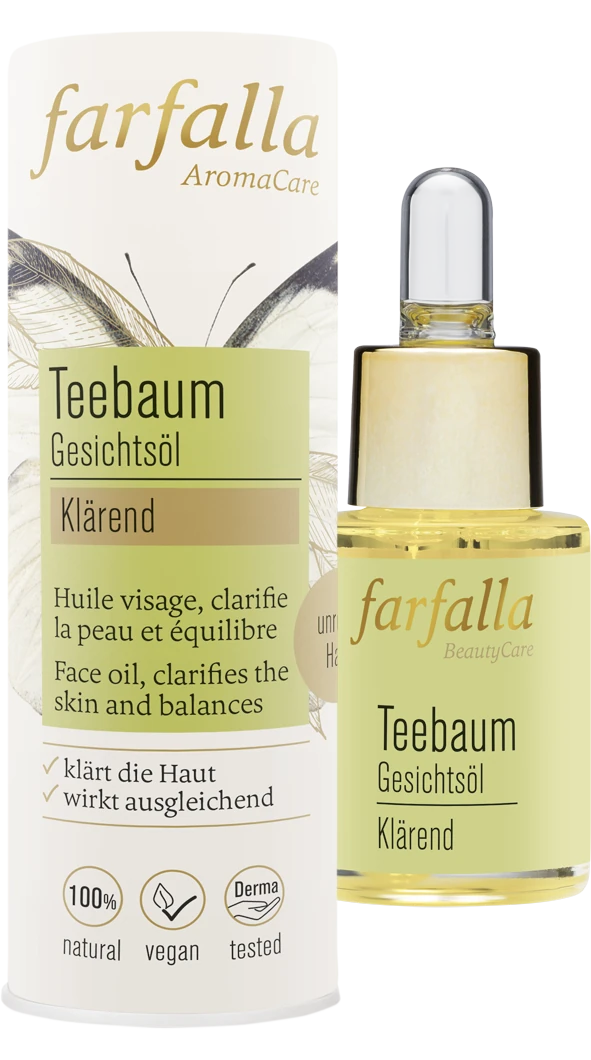 Farfalla Gesichtsöl Teebaum klärend 15ml Farfalla Gesichtsöl Teebaum klärend 15ml